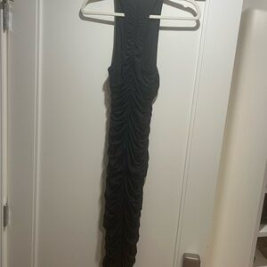 A.L.C. Black Ruched Maxi Dress